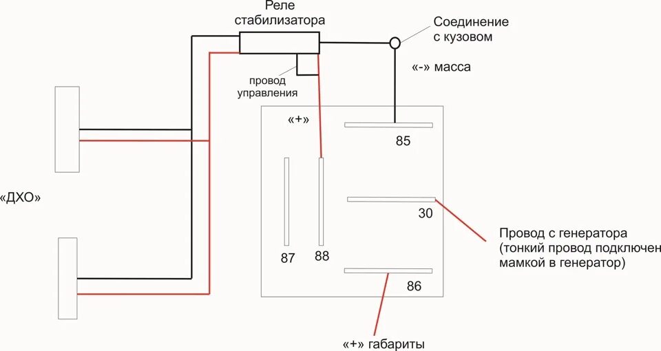 Подключение реле ваз 2107 ДХО по госту - Lada 21074, 1,6 л, 2011 года стайлинг DRIVE2