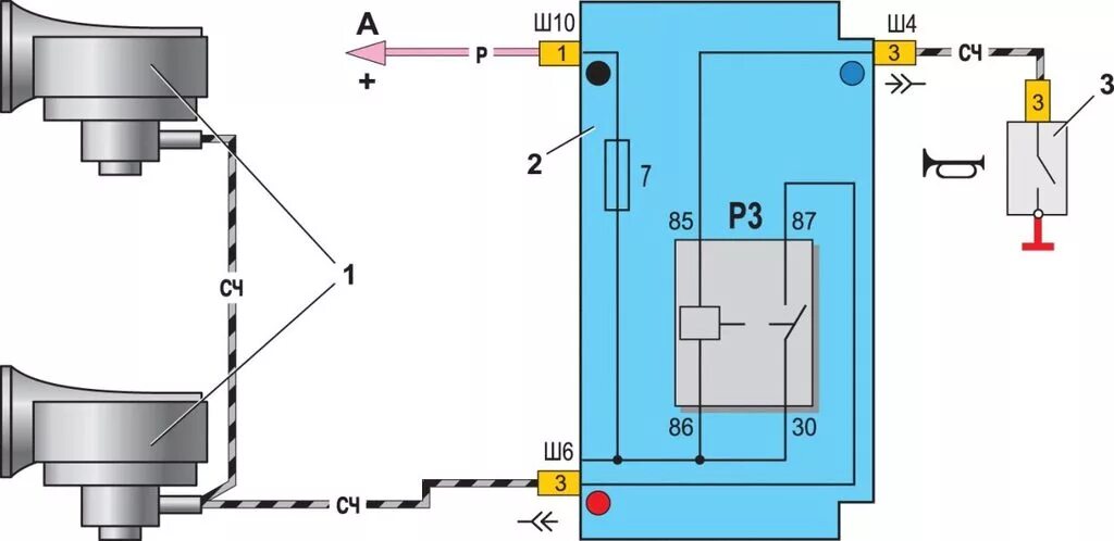 Подключение реле ваз 2107 Ремонт ВАЗ 2107 (Жигули) : Звуковые сигналы