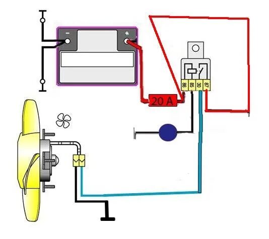 Подключение реле вентилятора ваз Дополнительный электро вентилятор. - ГАЗ 3110, 2,4 л, 2001 года своими руками DR