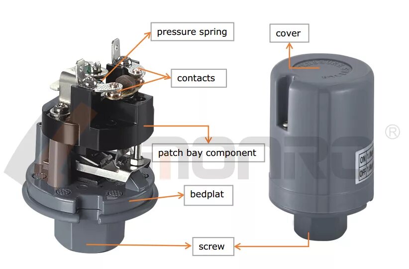 Подключение реле водяного насоса Zhejiang Monro Automatic Pump Control Manual Mini Pressure Switch Male/female Kr