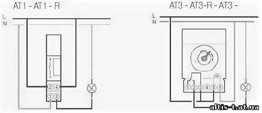 Подключение реле времени abb Altis-T - Электромеханические реле времени AT ABB