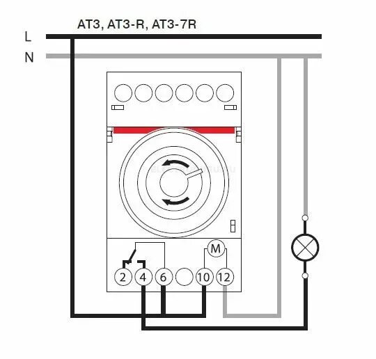 Подключение реле времени abb Реле времени суточное циклическое AT3 220В, 16А, 1ПК, ABB, 2CSM204225R0601 - куп