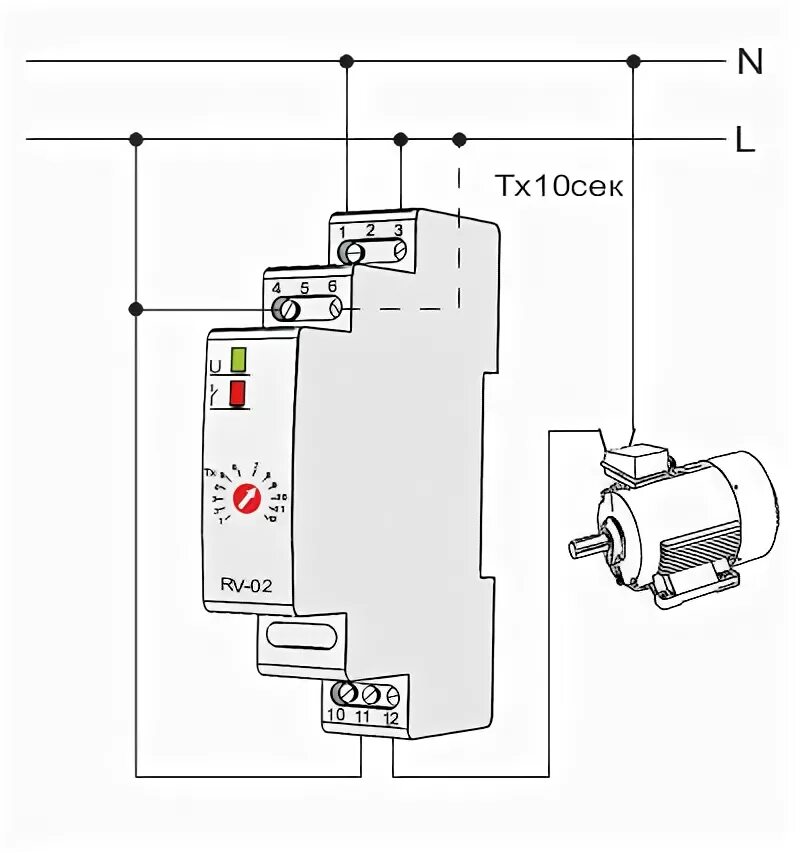 Подключение реле времени rv 01 Микропроцессорное реле времени с задержкой выключения RV-02