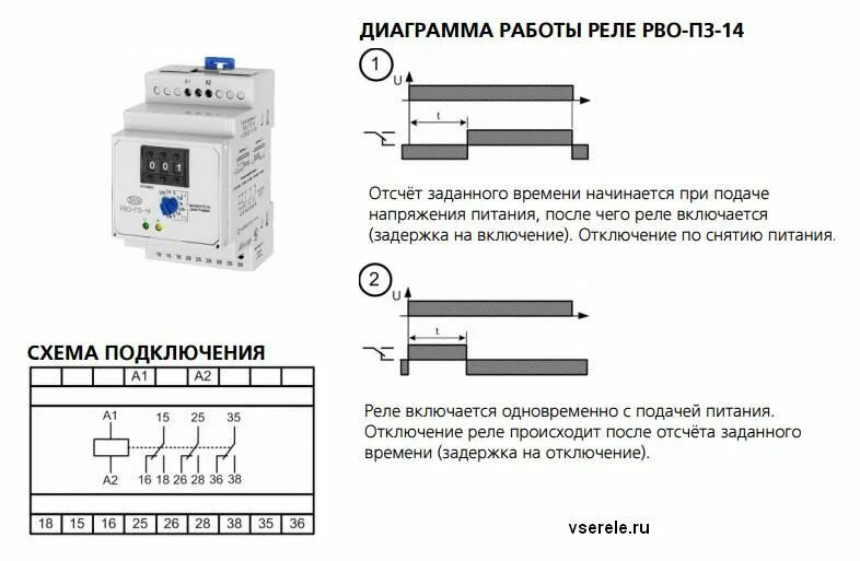 Подключение реле времени рво 15 РВО-П3-14 Реле времени Маркет Элек.ру