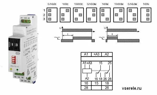 Подключение реле времени рво 15 РВО-П2-15 ACDC24В/AC230В УХЛ4 Реле времени Маркет Элек.ру