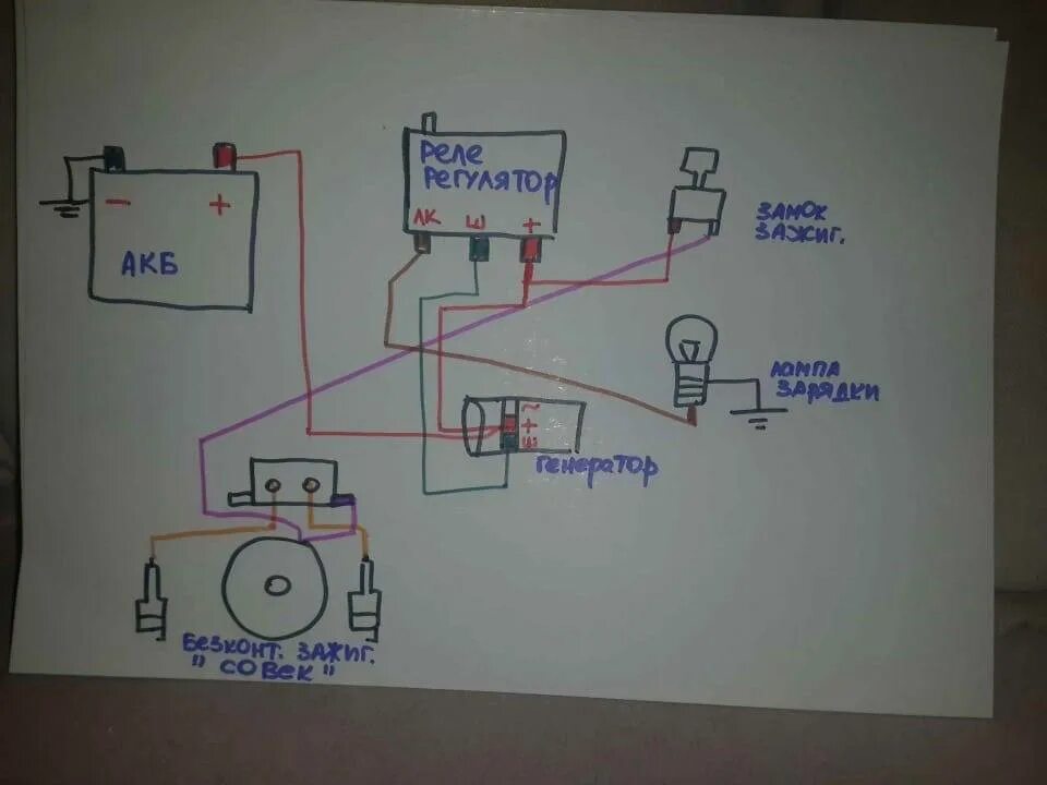 Подключение реле зарядки урал схема Подключение генератора мотоцикл урал: найдено 80 картинок