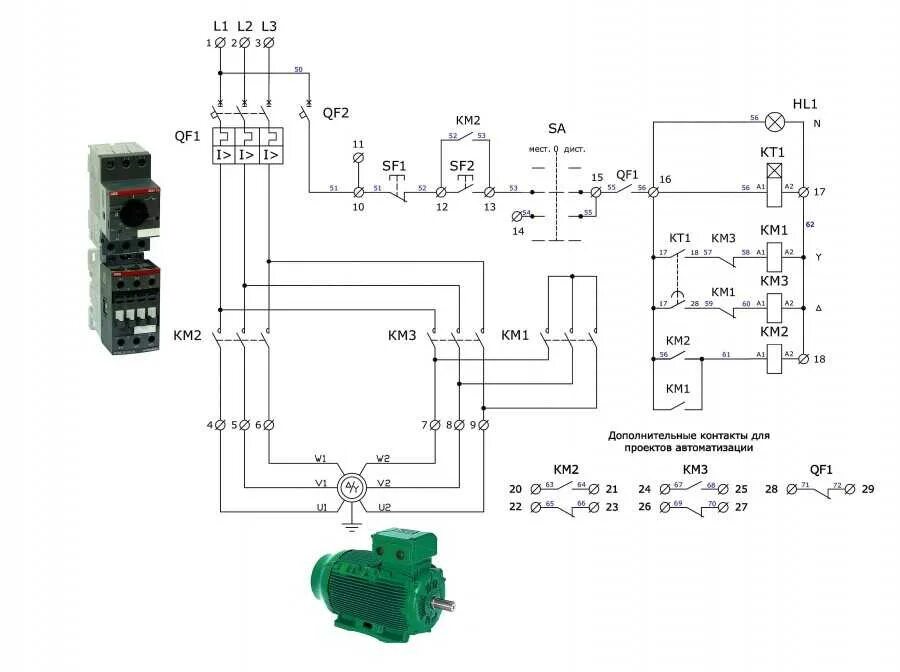 Подключение реле звезда треугольник Схема подключения электродвигателя - обзор лучших способов для типовых конфигура