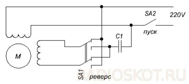 Подключение реверса однофазного двигателя 220в Как сделать реверс для электродрели своими руками. Как сделать реверс на дрель с