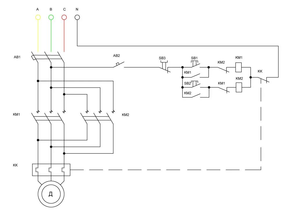 Подключение реверсивного двигателя с пускателями Реверс асинхронного двигателя - white-santa.ru