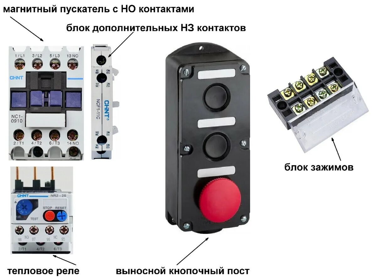 Подключение реверсивного пускателя через кнопочный пост Кнопка с магнитным пускателем фото - DelaDom.ru