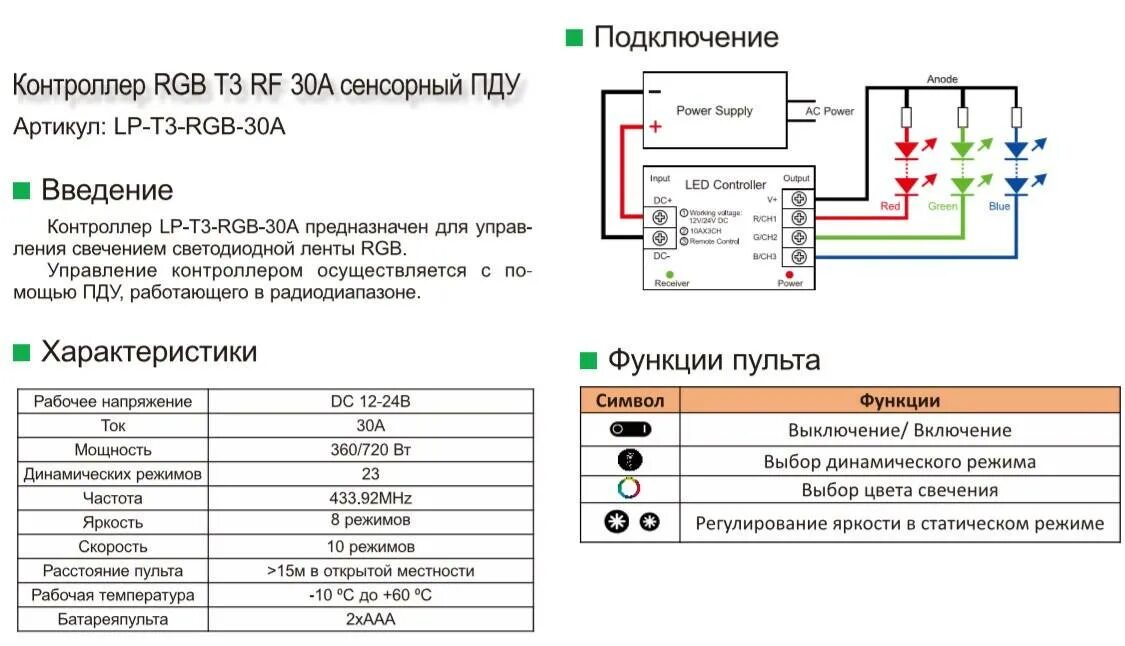 Подключение rgb ленты без контроллера Подключение светодиодной ленты