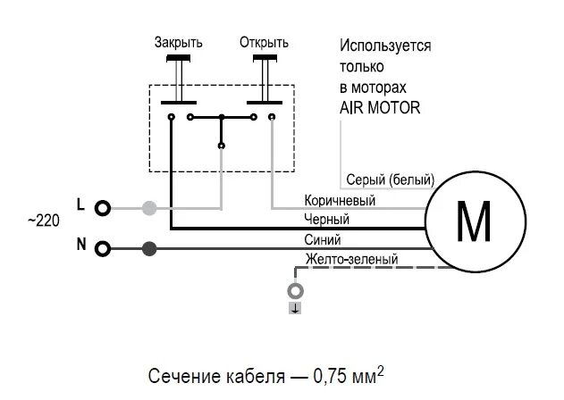 Подключение ролеты с электроприводом выключатель схема Мотор жалюзи рольставни, схема подключения кнопки рольставни