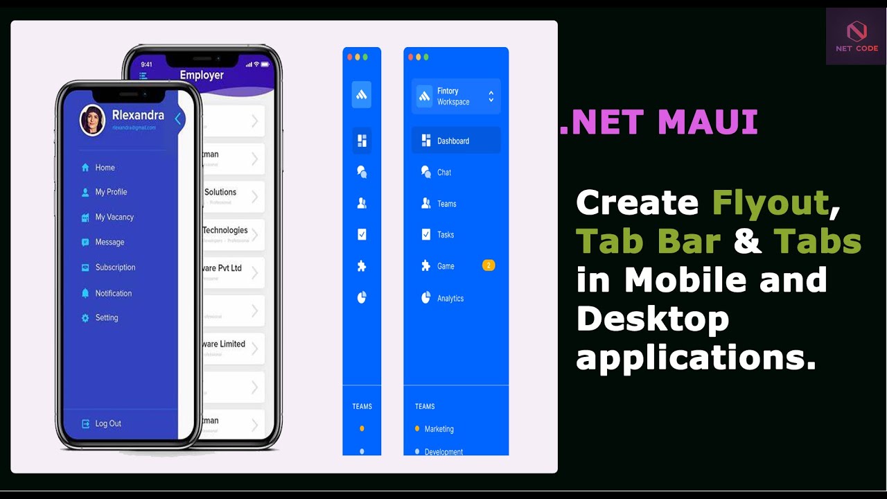 Подключение россия 1 NET Maui Apps How to create Flyout, Tab Bar and Tabs in Maui Mobile and Desktop 