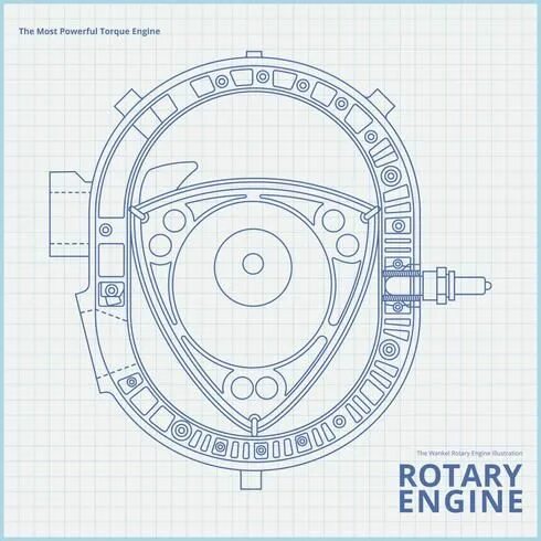 Подключение роторного двигателя Descargar Rotary Car Engine Dibujo Ilustración. gratis Arte vectorial, Ilustraci