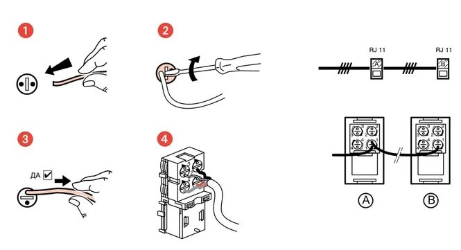 Подключение розетка rj11 Купить - 2-я розетка RJ11+RJ45 5, алюминий - Etika - Legrand 672452 - фото, опис