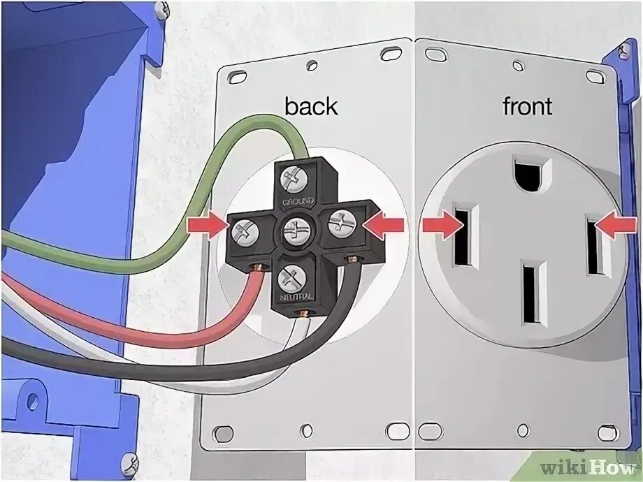 Подключение розетки 220 вольт How to Wire a 220V Outlet (with Pictures) - wikiHow Home electrical wiring, Outl