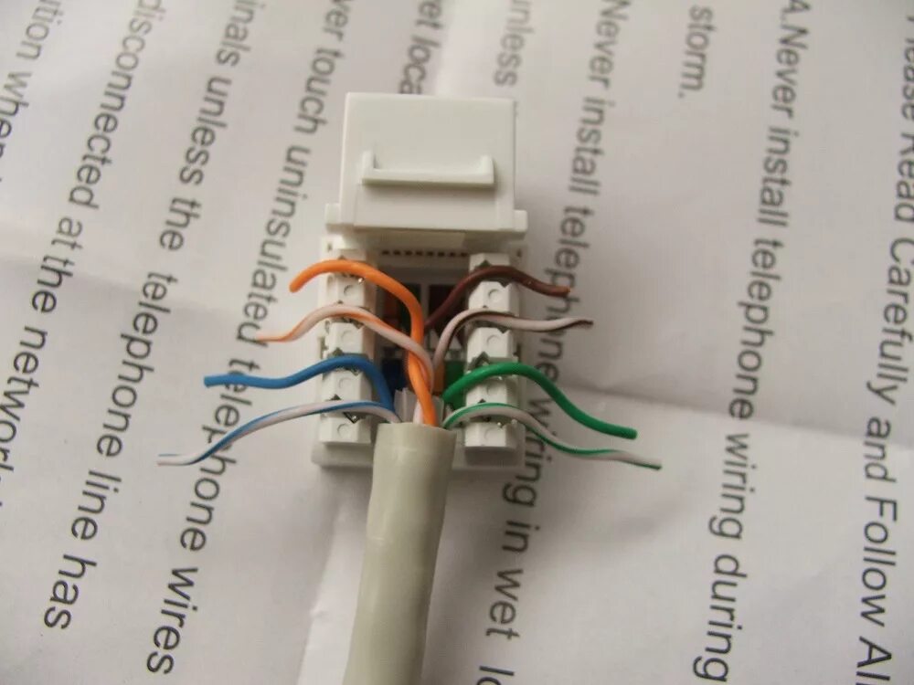 Подключение розетки cat 5e по цветам Распиновка cat 5e Bel-Okna.ru