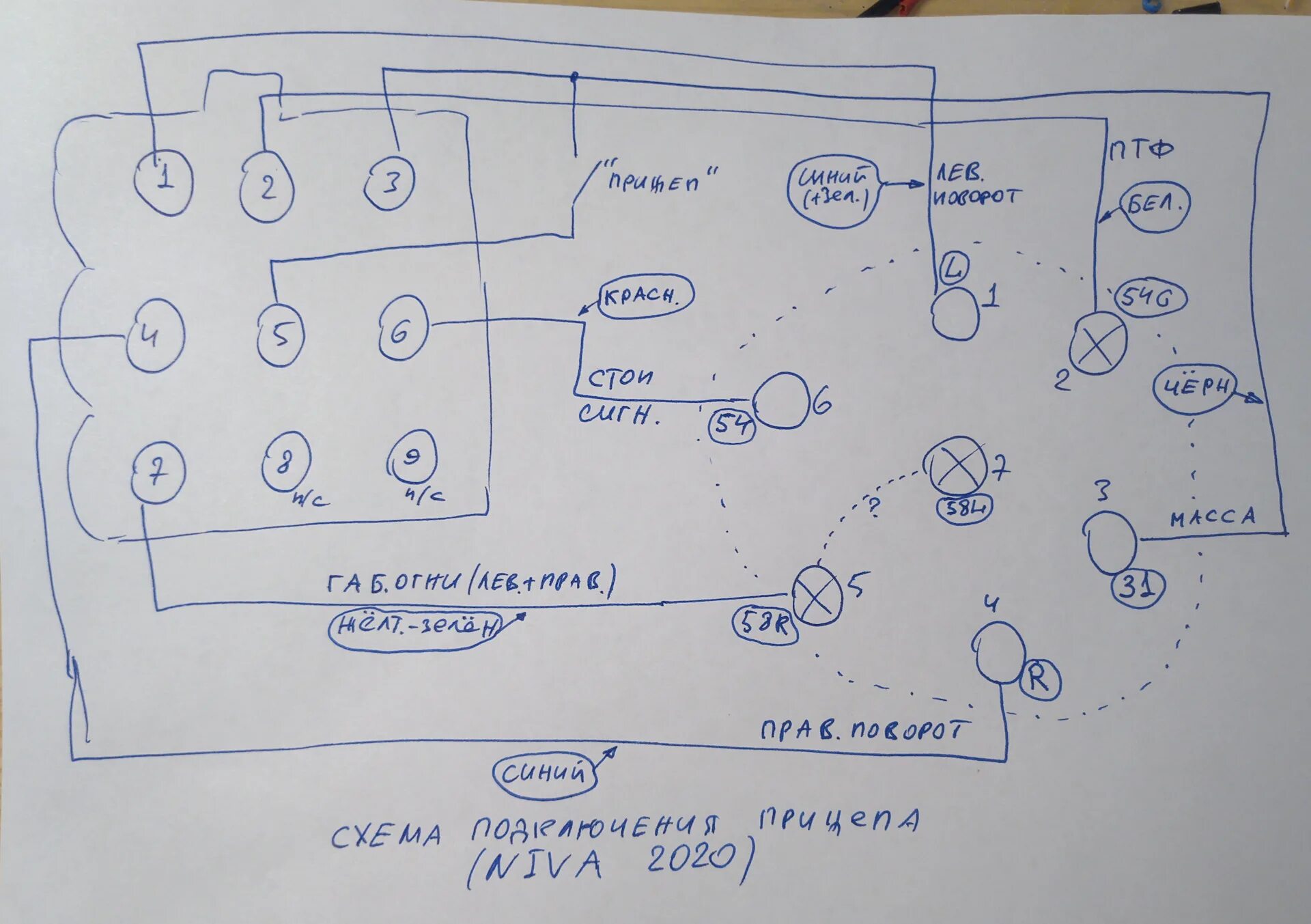 Подключение розетки фаркопа на шевроле нива Подключил розетку фаркопа (ТСУ) - Lada 4x4 3D, 1,7 л, 2020 года своими руками DR