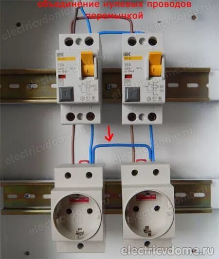 Подключение розетки на din рейку Частые ошибки подключения УЗО Распределительный щит, Деревообработка, Электротех