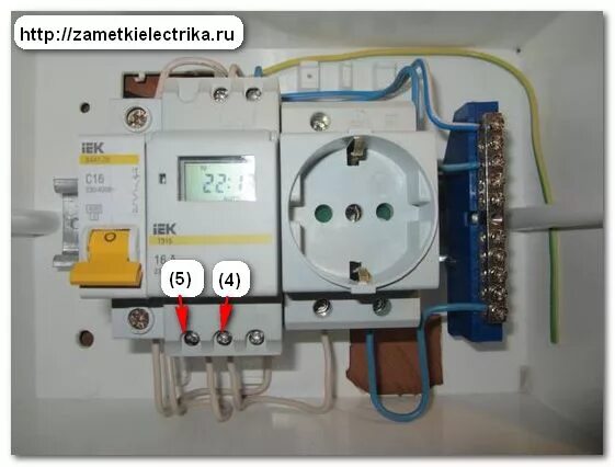 Подключение розетки на дин рейку в щитке Недельный электронный таймер ТЭ-15 Заметки электрика