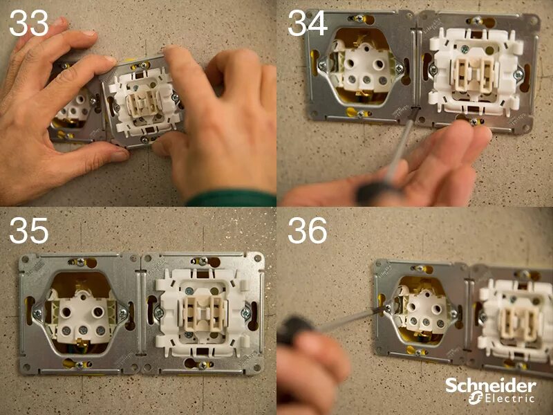 Подключение розетки шнайдер Монтаж розетки и выключателя от Schneider Electric - Интернет-магазин люстр и св