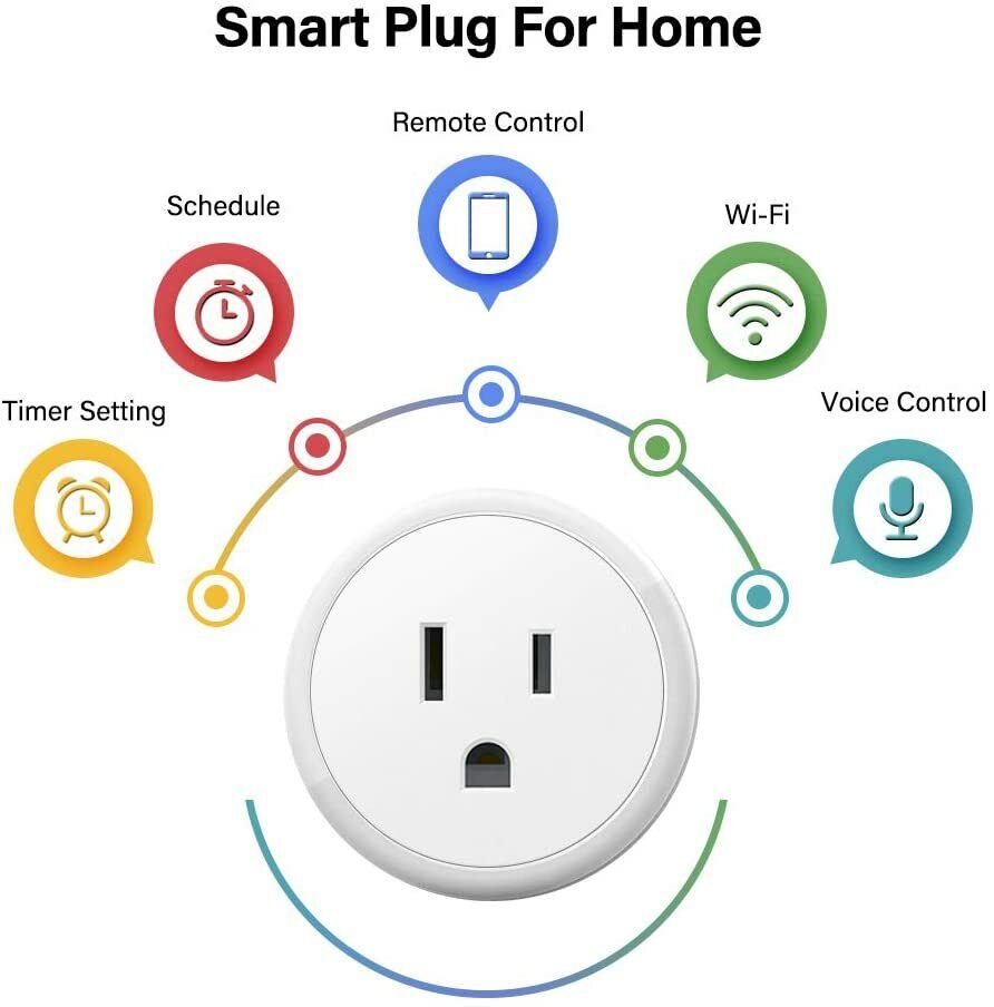 Подключение розетки smart plug к алисе 4 шт. WiFi Smart Plug пульт дистанционного управления розетка выключатель Алекса