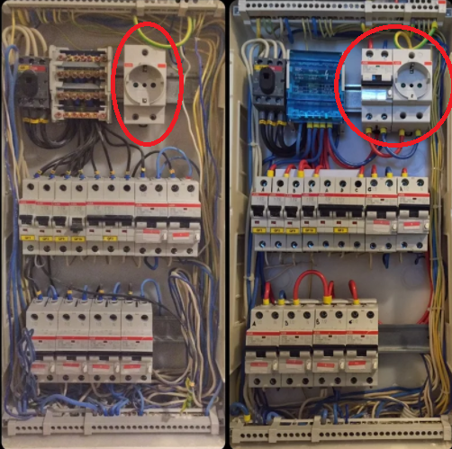 Подключение розетки в щите Зачем в электрощите сделана розетка?