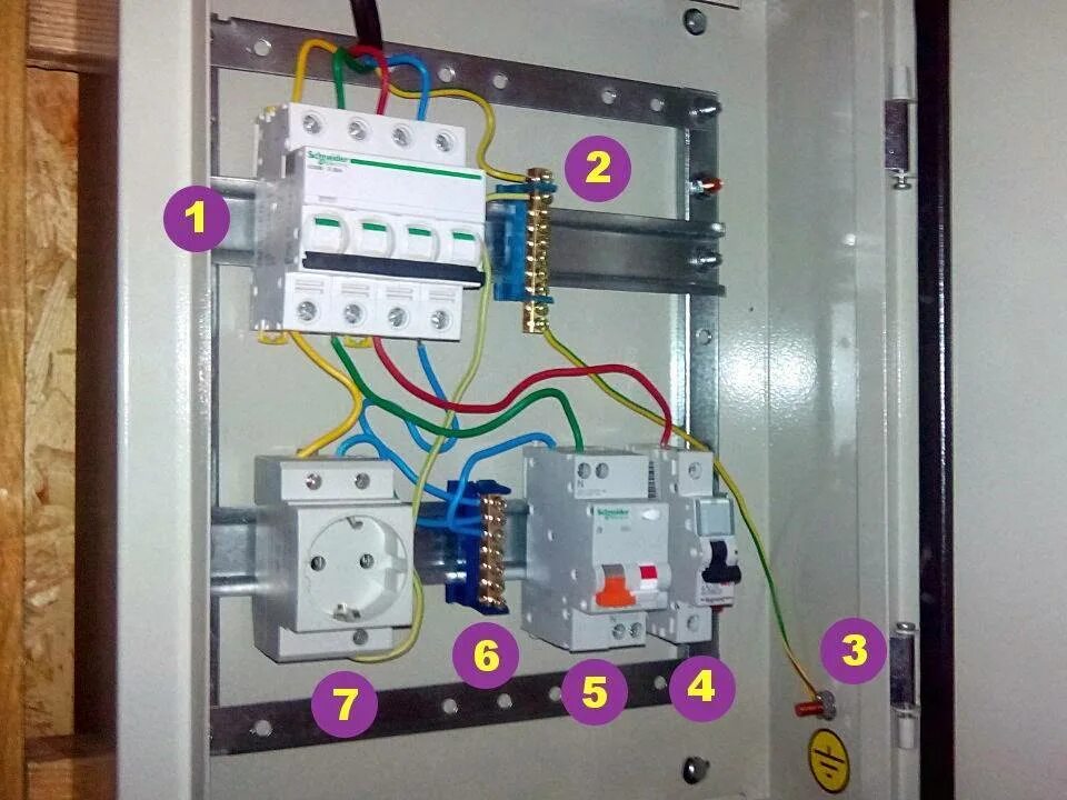 Подключение розетки в щите Как подключить розетку к автомату в щитке фото - DelaDom.ru