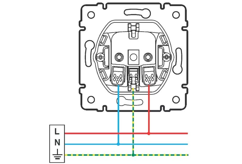 Подключение розеток legrand valena Установка розетки legrand