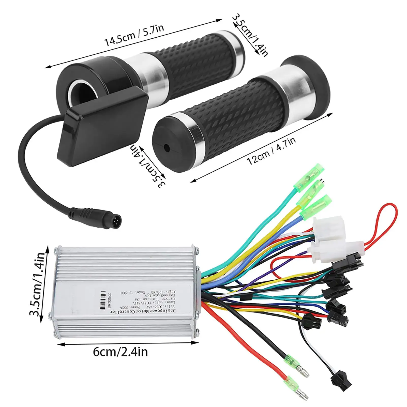 Подключение ручки газа Набор бесщеточных контроллеров скорости для электровелосипеда, скутера с ЖК-дисп