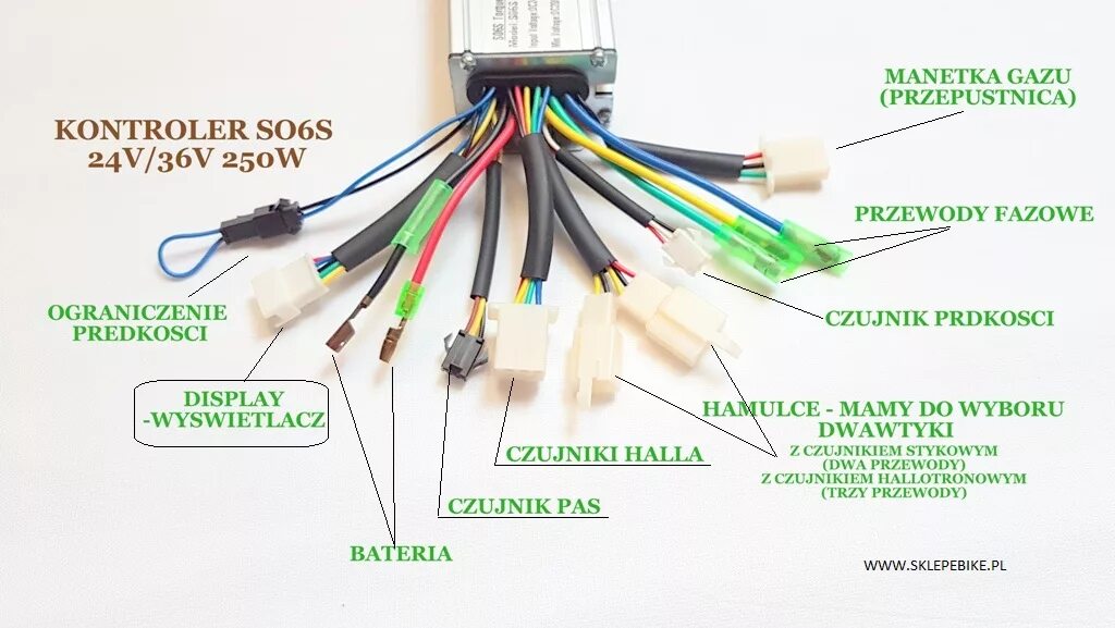 Подключение ручки газа к контроллеру электровелосипеда Купить КОНТРОЛЛЕР S06S-BL 250 Вт 24 В 36 В ЭЛЕКТРИЧЕСКИЙ ВЕЛОСИПЕД: отзывы, фото