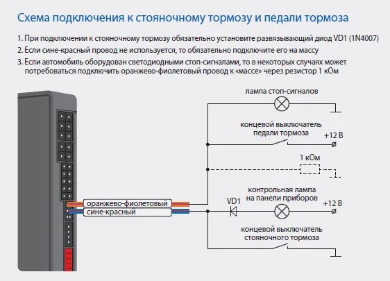 Подключение ручника к сигнализации StarLine A93 "Тревога! Датчик тормоза" - Lada XRAY, 1,6 л, 2016 года электроника