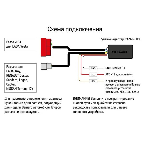 Подключение рулевого управления к магнитоле InCar Адаптер для автоусилителя - купить с доставкой по выгодным ценам в интерне