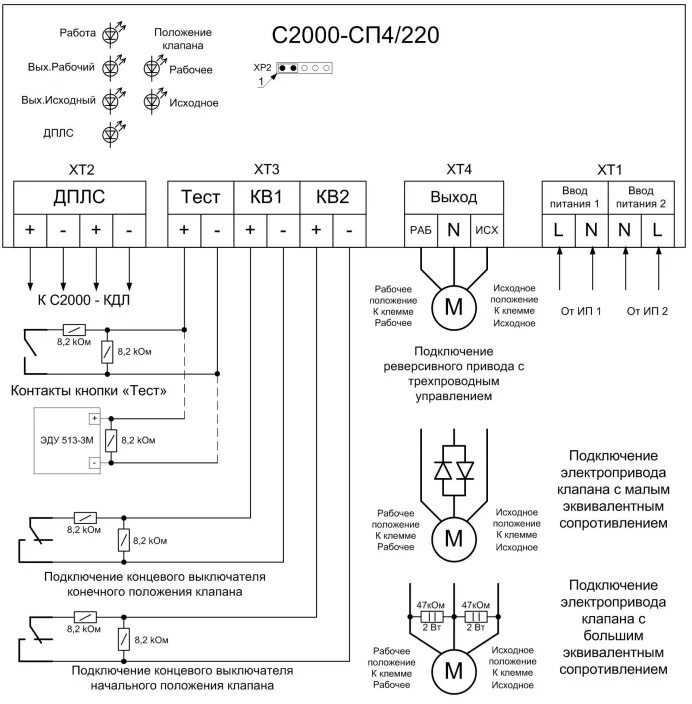 Подключение с2000 4 220 Технические средства ИСБ Болид для управления устройствами и системами противопо