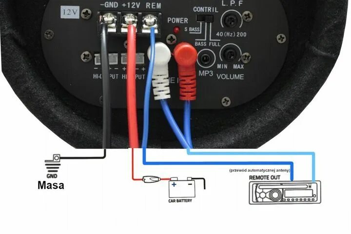 Подключение сабвуфера без rca Активный Сабвуфер 8 Дюймов 1600 W / 1600 Вт Сабвуфер на Авто в Коробе - купить п