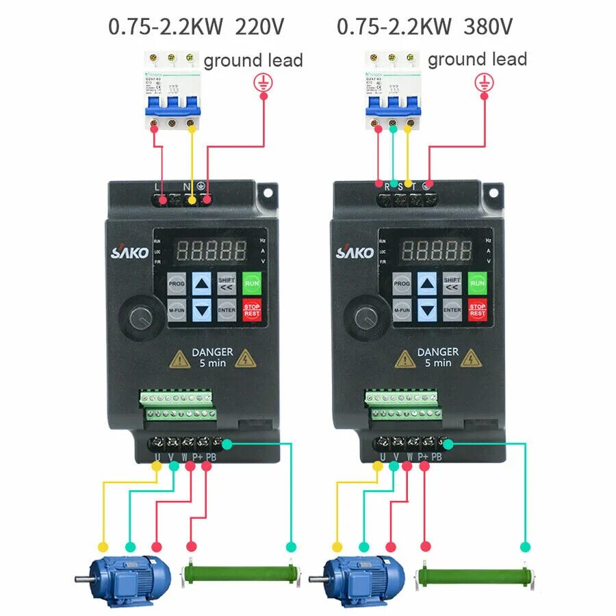 Подключение sako ski780 к насосу 220V 380V 1.5KW 2.2KW 4KW 5.5KW Frequenzumrichter Frequenzumwandler Inverter VFD