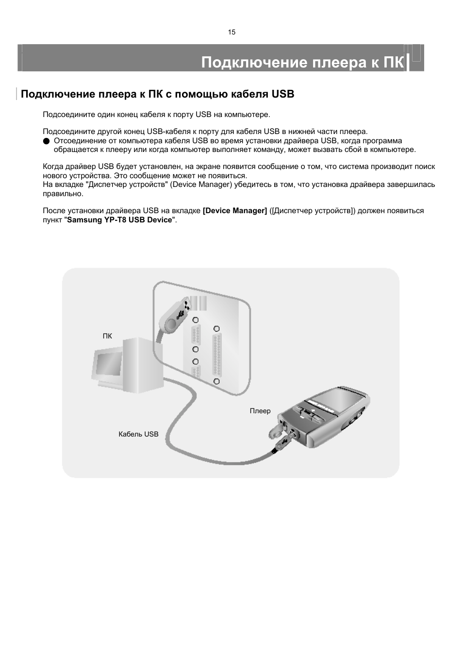 Подключение samsung galaxy к компьютеру Подключение плеера к пк, Подключение плеера к пк с помощью кабеля usb Инструкция