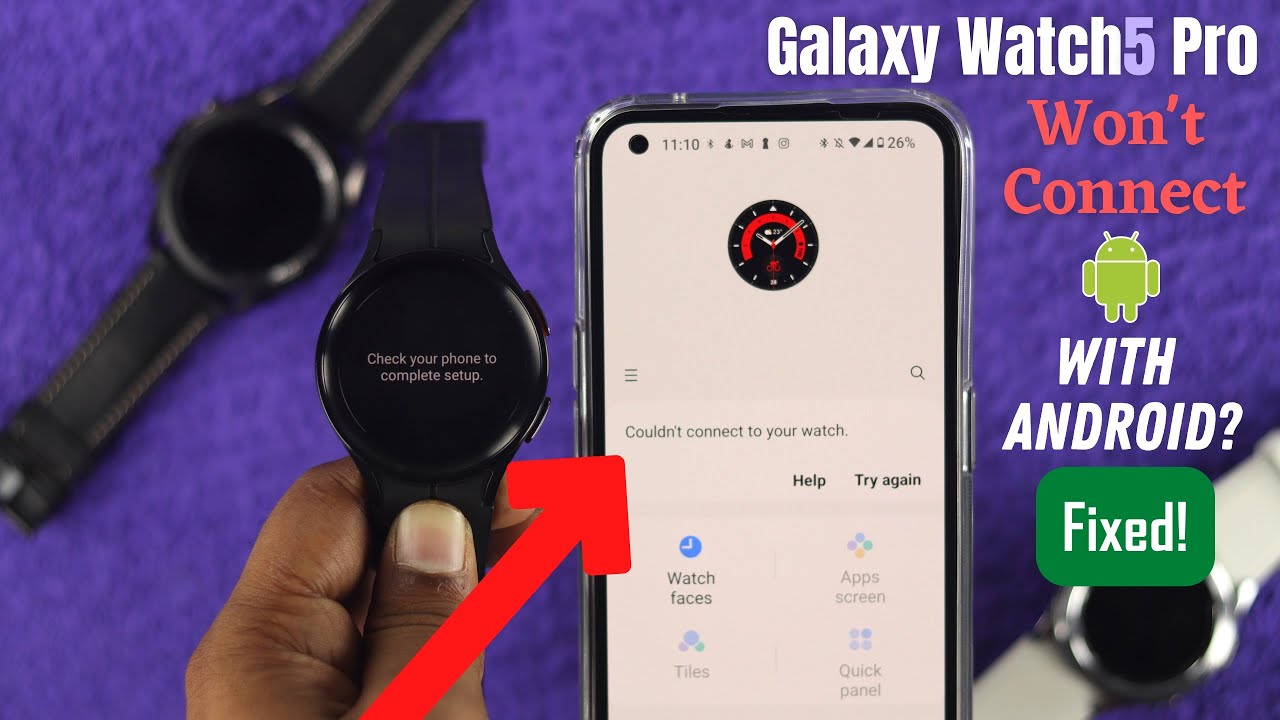 Подключение самсунг вотч к телефону Galaxy Watch5 Pro: Won’t Connect to Android? - Fixed Here! - YouTube