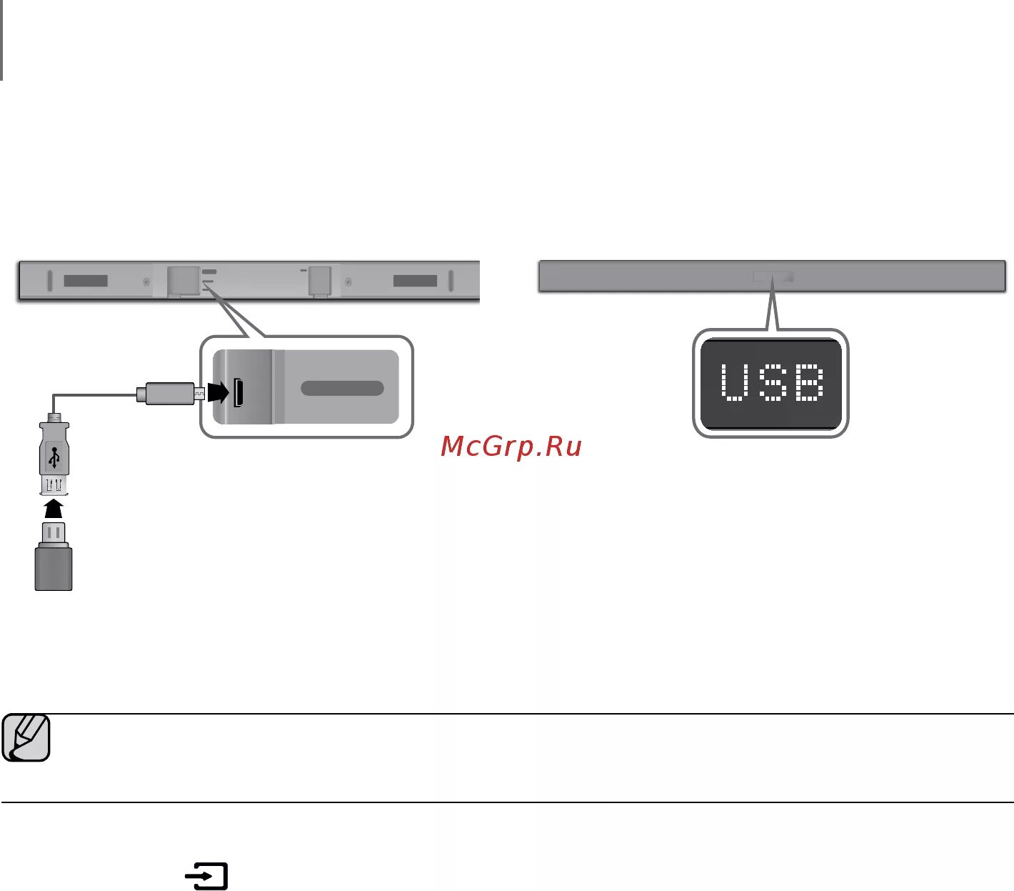 Подключение саундбара к компьютеру Samsung HW-K360 24/33 Перед подключением устройства usb