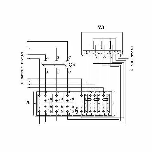 Схема подключения высоковольтного учета электроэнергии