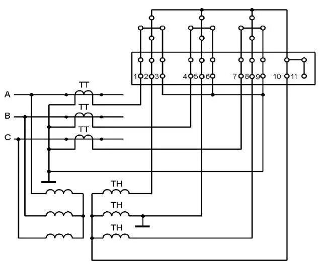 Подключение счетчика 10 кв схема Схемы подключения высоковольтных электросчетчиков