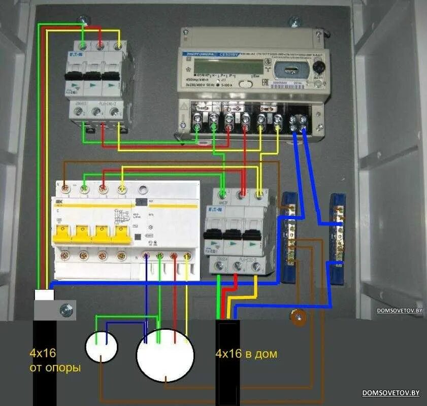 Подключение счетчика 380 вольт Трехфазное подключение частного дома фото - DelaDom.ru