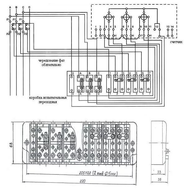 Подключение счетчика через испытательные коробки схема Коробка испытательная КИ-10 в Екатеринбурге - Ом-групп