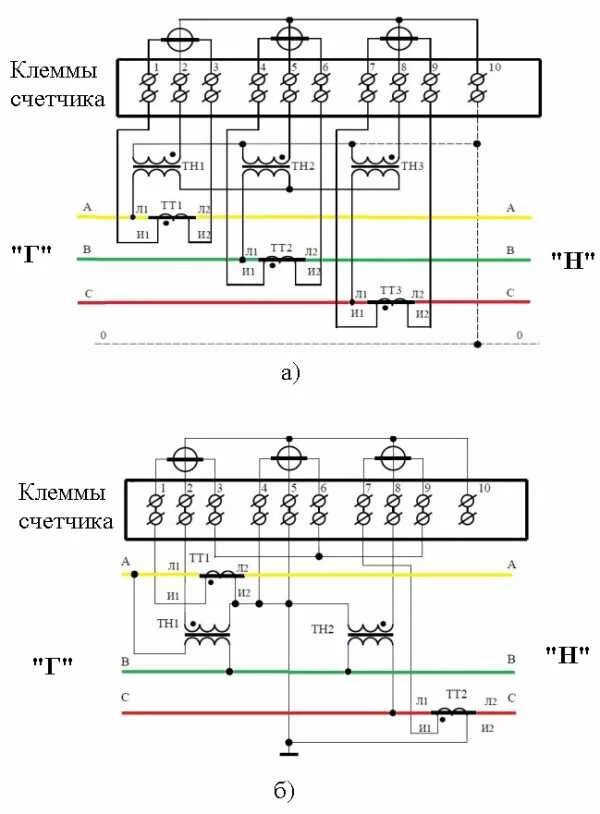 Подключение счетчика через трансформаторы напряжения Энергомера через трансформаторы тока