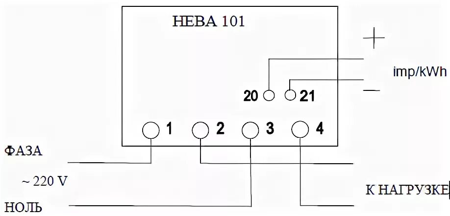 Подключение счетчика электроэнергии нева 101 1so Da-Elektrika.ru