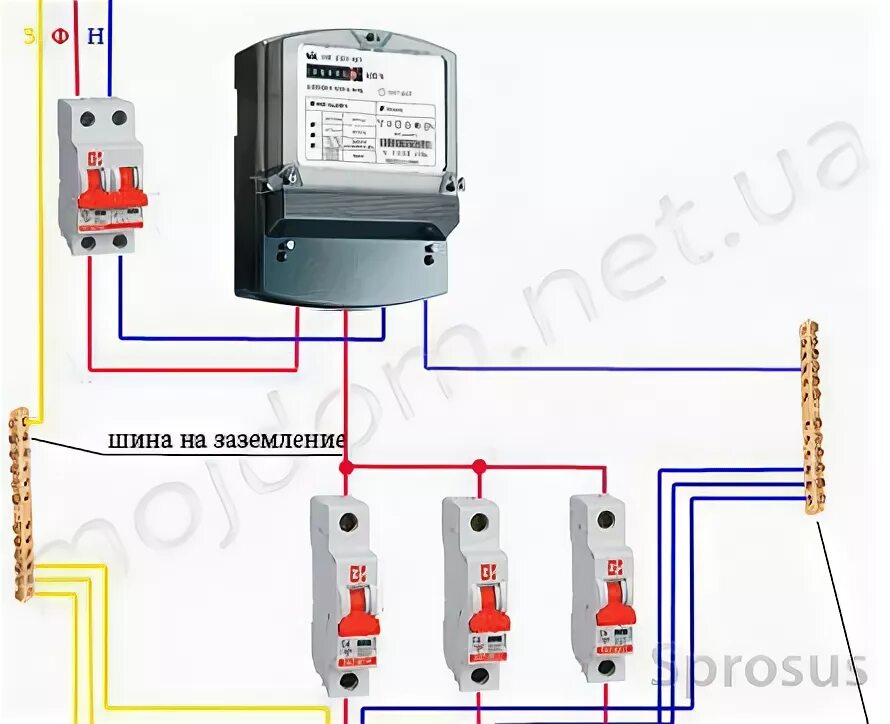 Подключение счетчика электроэнергии в гараж Ответы Mail.ru: Подключение автомата к счетчику