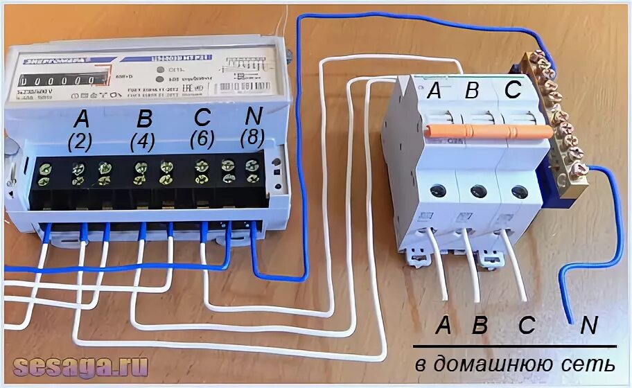 Подключение счетчика энергомера 3 фазы Подключение трехфазного счетчика прямого включения Для дома, для семьи Для дома,