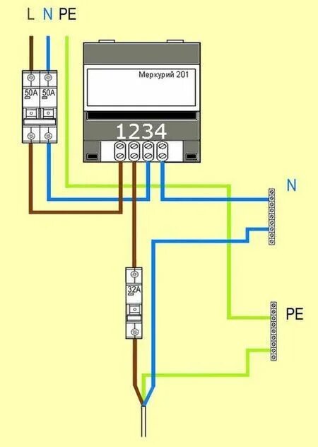 Подключение счетчика меркурий 201 Схема подключения электросчетчика в квартире ehto.ru Инверторы, Штекеры, Электри