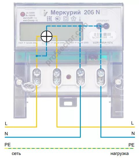 Подключение счетчика меркурий 206 Подключение счетчика электроэнергии - Roleton.ru