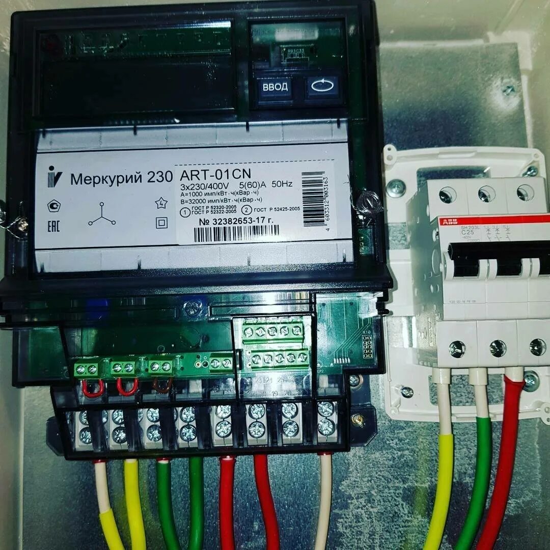 Подключение счетчика меркурий 230 Подключение электросчетчика трехфазного art 230